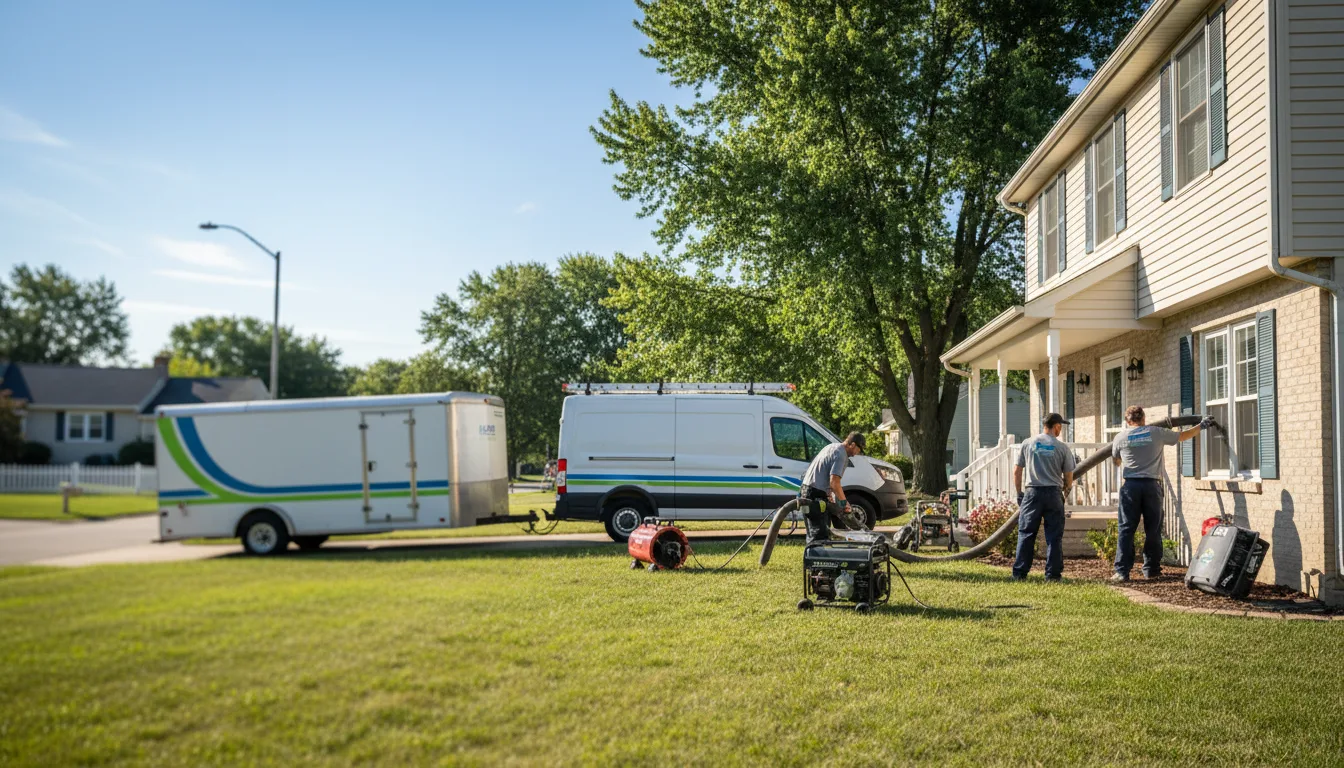 Flooded Basement Restoration And Cleanup With Repair in Lebanon, IL near me